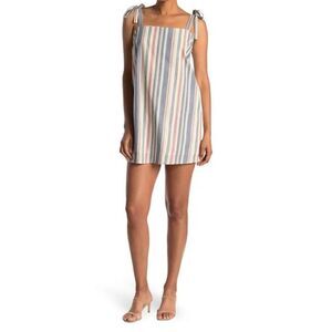 Spirit of Grace Striped Mini Dress Medium Linen‎